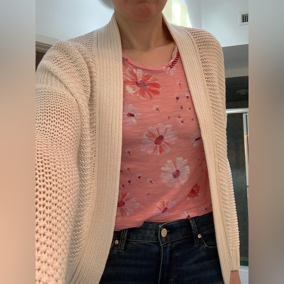 RL linen & silk white cardigan - S - Picture 5 of 6